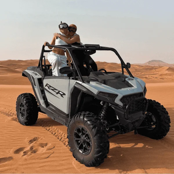 Polaris RZR XP Pro Dune Buggy – Dubai Desert Ride Polaris RZR XP Pro high-performance dune buggy on Lahbab Desert Red Dunes, Dubai