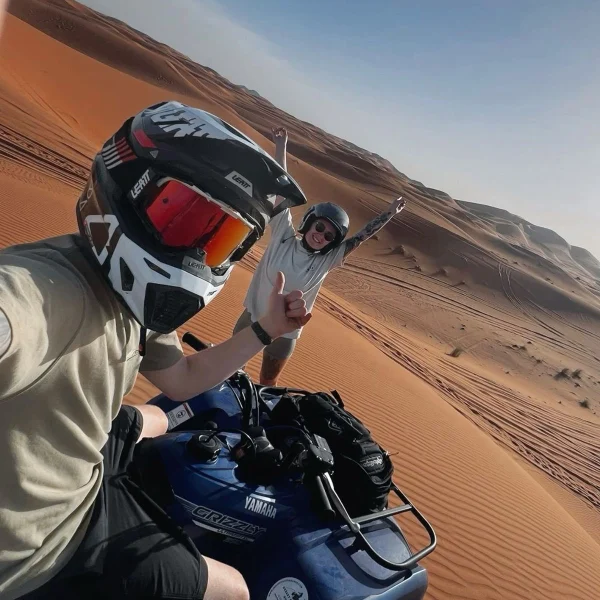Yamaha Grizzly 450cc ATV Dubai Lahbab Desert Yamaha Grizzly 450cc ATV centered on Lahbab Desert dunes
